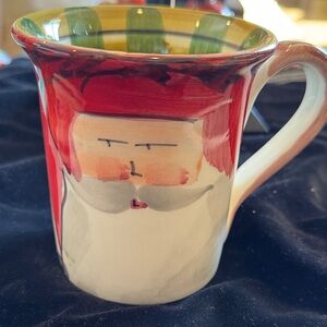 Vietri Red and White Ceramic Piece